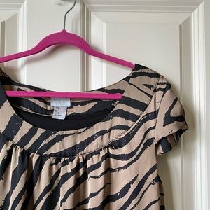 Zebra-print shift dress